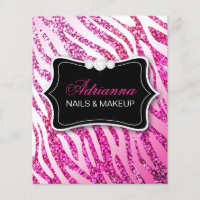 311 Parties scintillant rose Zebra Flyer