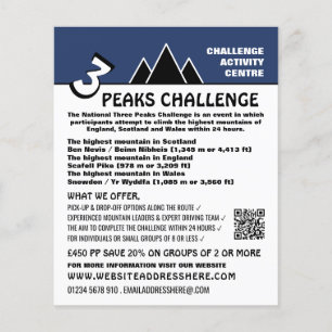 Prospectus 11,4 Cm X 14,2 Cm 3 Peaks Challenge, Mountainering Company Advert