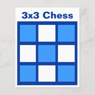 Prospectus 11,4 Cm X 14,2 Cm 3x3 - Grille TAG d'échecs (aimants frigo 1-1/4")