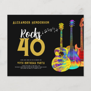Prospectus 11,4 Cm X 14,2 Cm 40e anniversaire fête Rockstar Budget