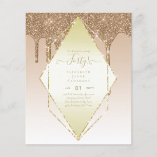 Prospectus 11,4 Cm X 14,2 Cm 40e anniversaire Invitations Sa Parties scintillan