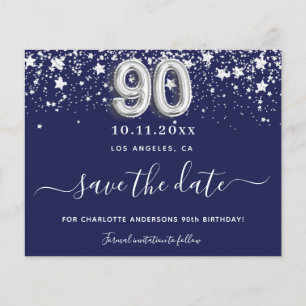 Prospectus 11,4 Cm X 14,2 Cm 90e anniversaire marine bleu argent enregistrer da