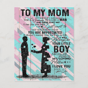 Prospectus 11,4 Cm X 14,2 Cm À Ma Mère, Cadeau Pour Maman, Lettre À Maman