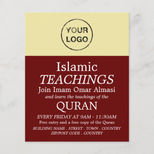 Prospectus 11,4 Cm X 14,2 Cm Add Your Own Logo, Islamic Teaching Advertising