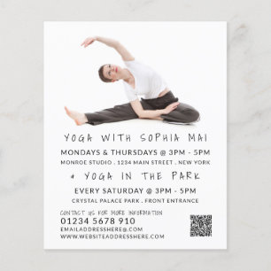 Prospectus 11,4 Cm X 14,2 Cm Advertising Portrait de Yoga