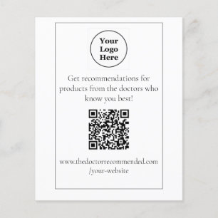 Prospectus 11,4 Cm X 14,2 Cm Affichage de la table de code QR