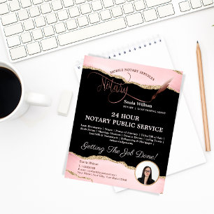 Prospectus 11,4 Cm X 14,2 Cm Agent de signature de crédit et de notaire mobile 