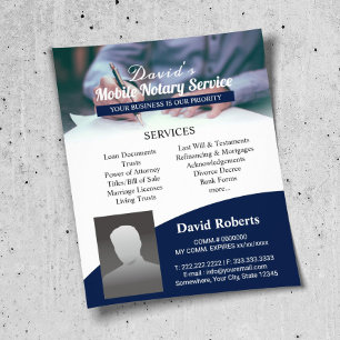 Prospectus 11,4 Cm X 14,2 Cm Agent de signature de prêt de notaire mobile Profe