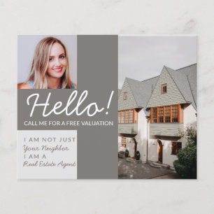 Prospectus 11,4 Cm X 14,2 Cm Agent immobilier voisin BONJOUR carte de visite