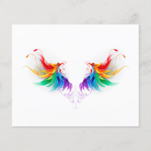 Prospectus 11,4 Cm X 14,2 Cm Ailes fluffy arc-en-ciel