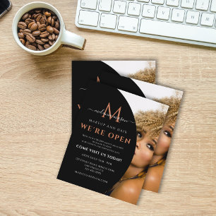 Prospectus 11,4 Cm X 14,2 Cm Ajouter votre propre image Elegant Noir moderne