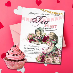Prospectus 11,4 Cm X 14,2 Cm Alice In Wonderland Tea Party Invitation TOUT ÉVÉN