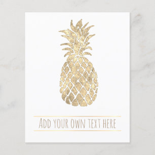 Prospectus 11,4 Cm X 14,2 Cm ananas tropical doré