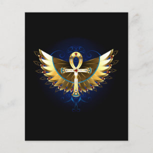 Prospectus 11,4 Cm X 14,2 Cm Ankh or avec ailes