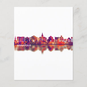 Prospectus 11,4 Cm X 14,2 Cm Annapolis Maryland Skyline