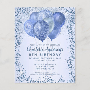 Prospectus 11,4 Cm X 14,2 Cm Anniversaire de enfant de ballons de Parties scint
