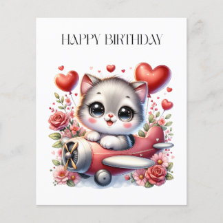 Prospectus 11,4 Cm X 14,2 Cm Anniversaire de Kitten Pilot