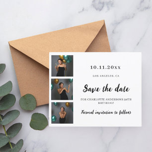 Prospectus 11,4 Cm X 14,2 Cm Anniversaire photo collage Enregistrer la date