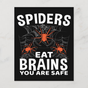 Prospectus 11,4 Cm X 14,2 Cm Araignées Webs Mangez Le Cerveau Vous Êtes En Sécu