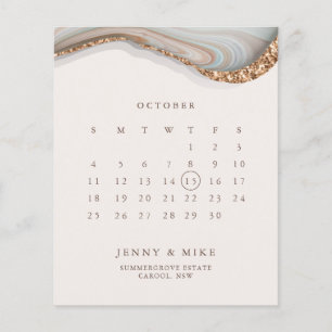 Prospectus 11,4 Cm X 14,2 Cm Arche du calendrier de marbre BUDGET Enregistrer l