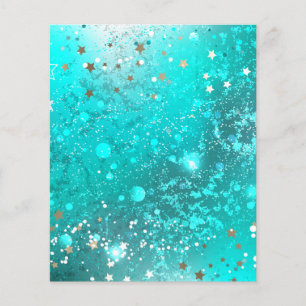 Prospectus 11,4 Cm X 14,2 Cm Arrière - plan à huile Turquoise de la menthe