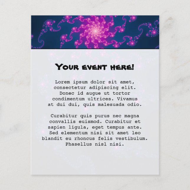 Prospectus 11,4 Cm X 14,2 Cm Art Fractal Fleur Vie (Devant)