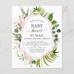 Prospectus 11,4 Cm X 14,2 Cm Baby shower budgétaire par Mail Greenery Eucalyptu