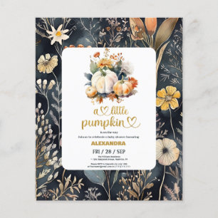 Prospectus 11,4 Cm X 14,2 Cm Baby shower d'automne Budget Little citrouille