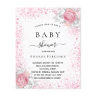 Baby shower rose fille fleurie invitation budgétai