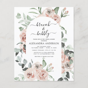 Prospectus 11,4 Cm X 14,2 Cm Baby Shower Rose Pâle Dans Le Budget & Bubbly En B