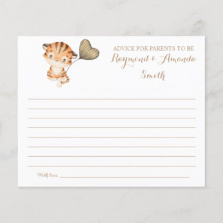 Prospectus 11,4 Cm X 14,2 Cm Baby Tiger | Conseil pour la carte de Baby shower 