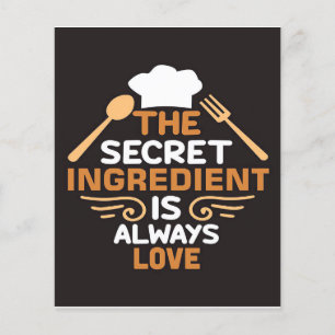 Prospectus 11,4 Cm X 14,2 Cm Baker L'ingrédient secret est toujours amour