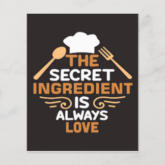 Prospectus 11,4 Cm X 14,2 Cm Baker L'ingrédient secret est toujours amour