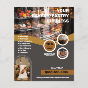 Prospectus 11,4 Cm X 14,2 Cm Bakery / Pastry Business