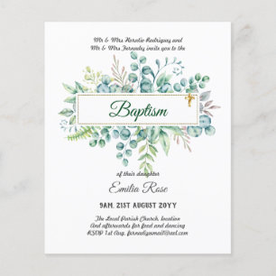 Prospectus 11,4 Cm X 14,2 Cm Baptême BUDGÉTAIRE Bautizo Bautismo Invitations VE