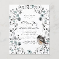 Baptême floral gelé | Flyer budgétaire