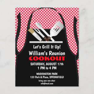 Prospectus 11,4 Cm X 14,2 Cm Barbecue Cookout Reunion Restauration rapide En vi