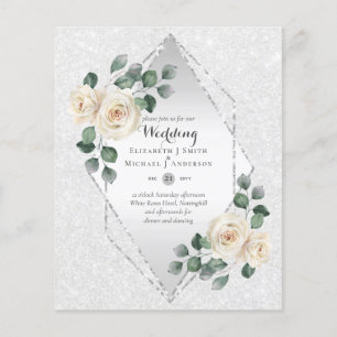 Prospectus 11,4 Cm X 14,2 Cm Basse Budget Rose Diamond Frame Mariage Invitation