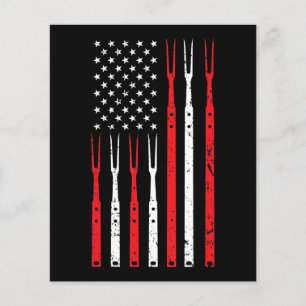 Prospectus 11,4 Cm X 14,2 Cm BBQ   Chemise Pour Hommes Papa Cadeau Patriotique 