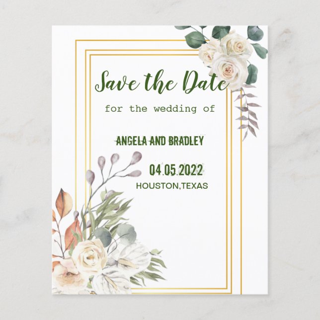 Prospectus 11,4 Cm X 14,2 Cm Beau or fleuri (Devant)