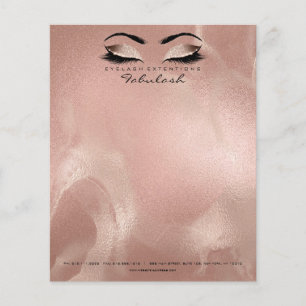 Prospectus 11,4 Cm X 14,2 Cm Beauty Studio Lashes Maquillage Styliste Artiste S
