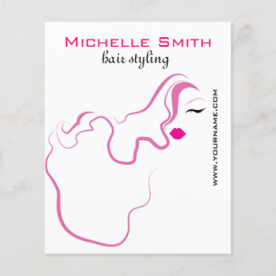 Prospectus 11,4 Cm X 14,2 Cm Belle icône fille cheveux rose coiffure marque