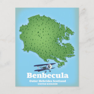 Prospectus 11,4 Cm X 14,2 Cm Benbecula Hébrides extérieures Écosse