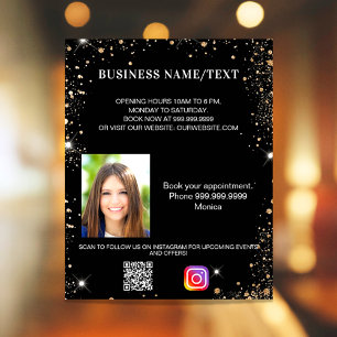 Prospectus 11,4 Cm X 14,2 Cm Black or photo qr code instagram entreprise
