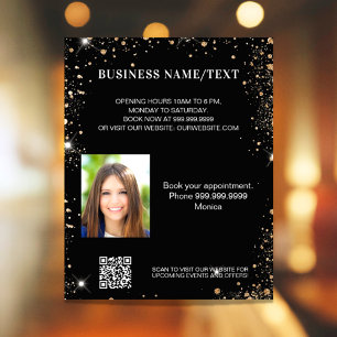 Prospectus 11,4 Cm X 14,2 Cm Black or photo qr code promotion entreprise