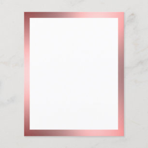 Prospectus 11,4 Cm X 14,2 Cm Blancs d'entreprise avec bordure rose