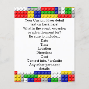 Prospectus 11,4 Cm X 14,2 Cm Blocs de construction Thème Anniversaire Garçon Co