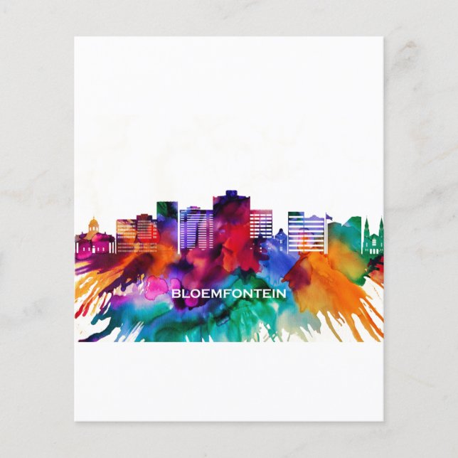 Prospectus 11,4 Cm X 14,2 Cm Bloemfontein Skyline (Devant)