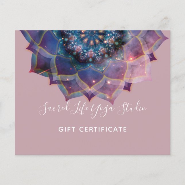 Prospectus 11,4 Cm X 14,2 Cm Boho Nébuleuse Mandala, Mystique (Devant)