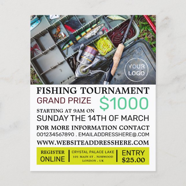 Prospectus 11,4 Cm X 14,2 Cm Boîte à outils de pêche, tournoi de pêche (Devant)